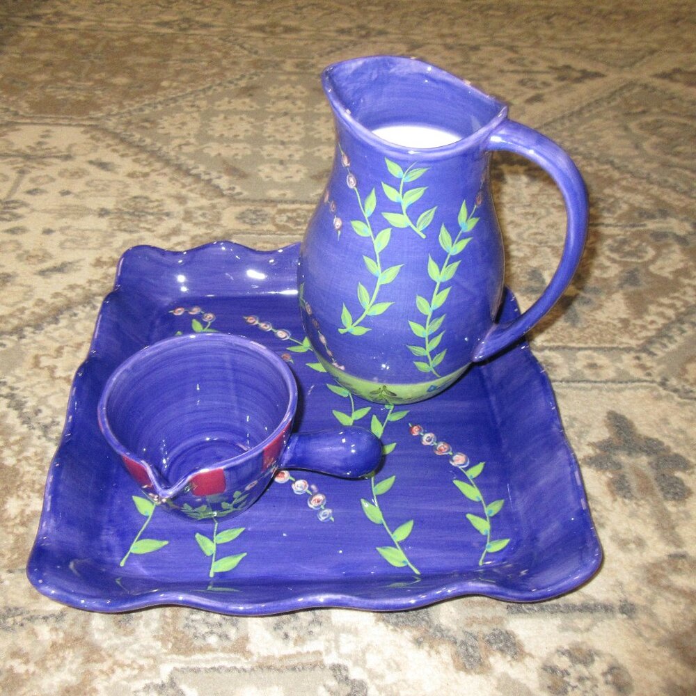 Foreside 3 Piece Set: Tray/Pitcher/ Cup